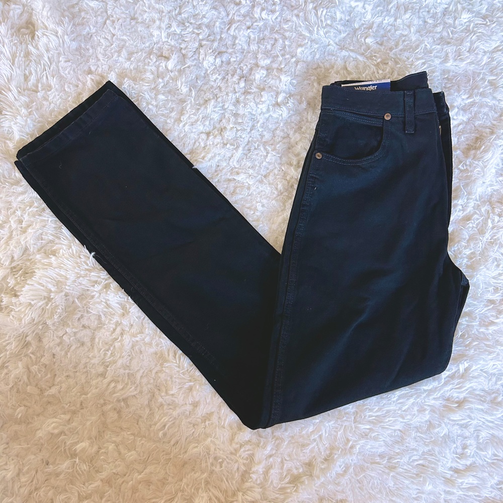 NWT Wrangler The Original Cowboy Cut Black Jean Natural Rise Size 11/34